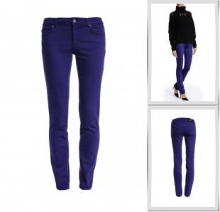Фиолетовые джинсы, джинсы versace jeans, осень-зима 2014/2015